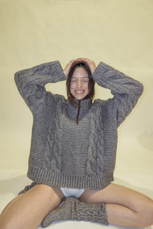 
                  
                    Load image into Gallery viewer, THE RECYCLED OVERSIZED CHUNKY SWEATER
                  
                