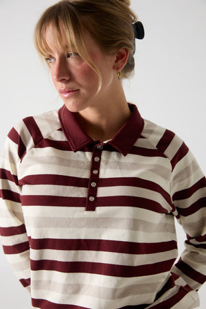 
                  
                    Load image into Gallery viewer, THE STRIPED COTTON POLO
                  
                