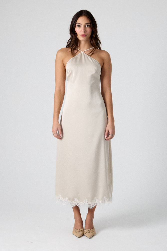 
                  
                    Charger l&amp;#39;image dans la galerie, LA ROBE COL MONTANT EN SATIN
                  
                