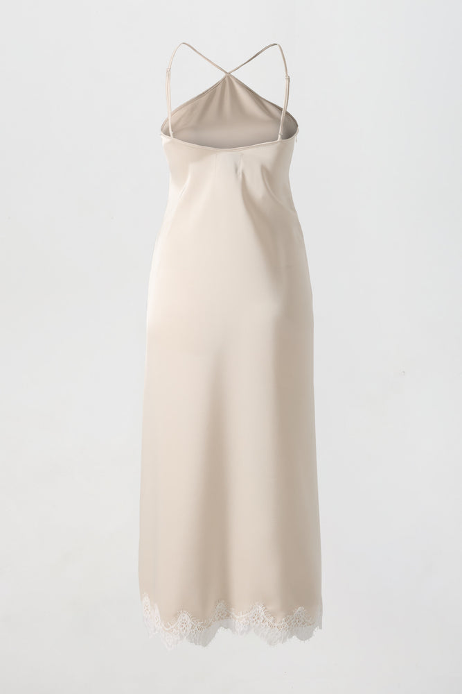 
                  
                    Load image into Gallery viewer, THE SATIN HALTER NECK DRESS
                  
                