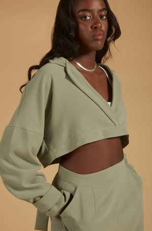 
                  
                    Load image into Gallery viewer, OVERSIZED CROPPED BLAZER
                  
                